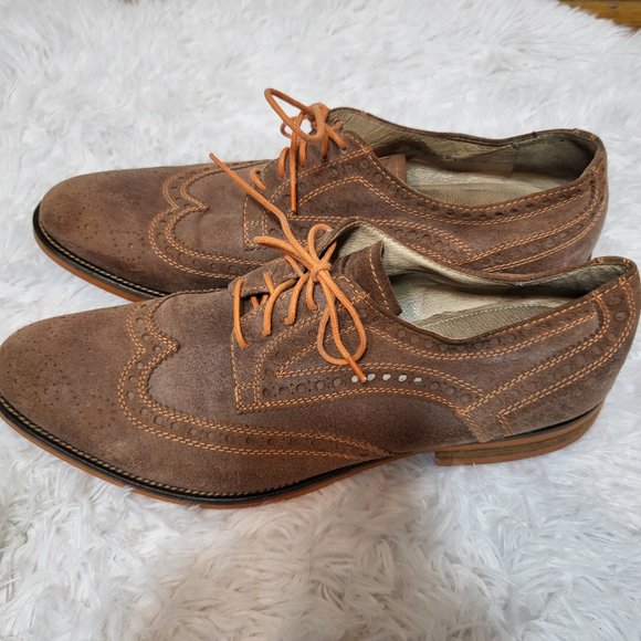 Donald J. Pliner Emeri Oxford Shoes Suede with Orange stitching size 13 main image 16